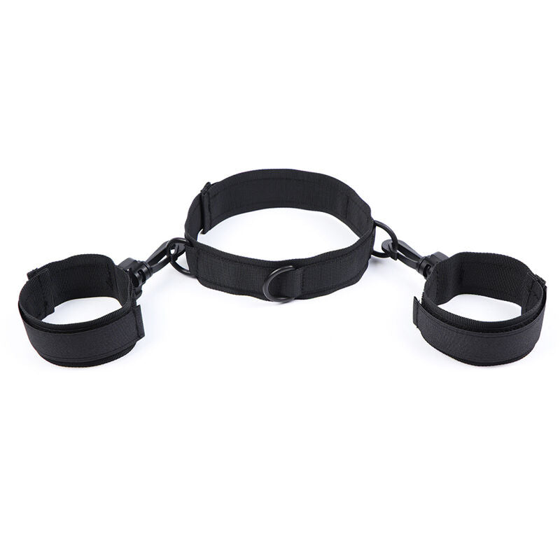 Ohmama Fetish Nylon Handcuffs And Collar