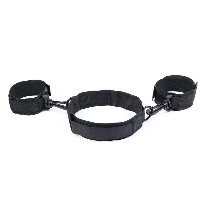 Ohmama Fetish Nylon Handcuffs And Collar