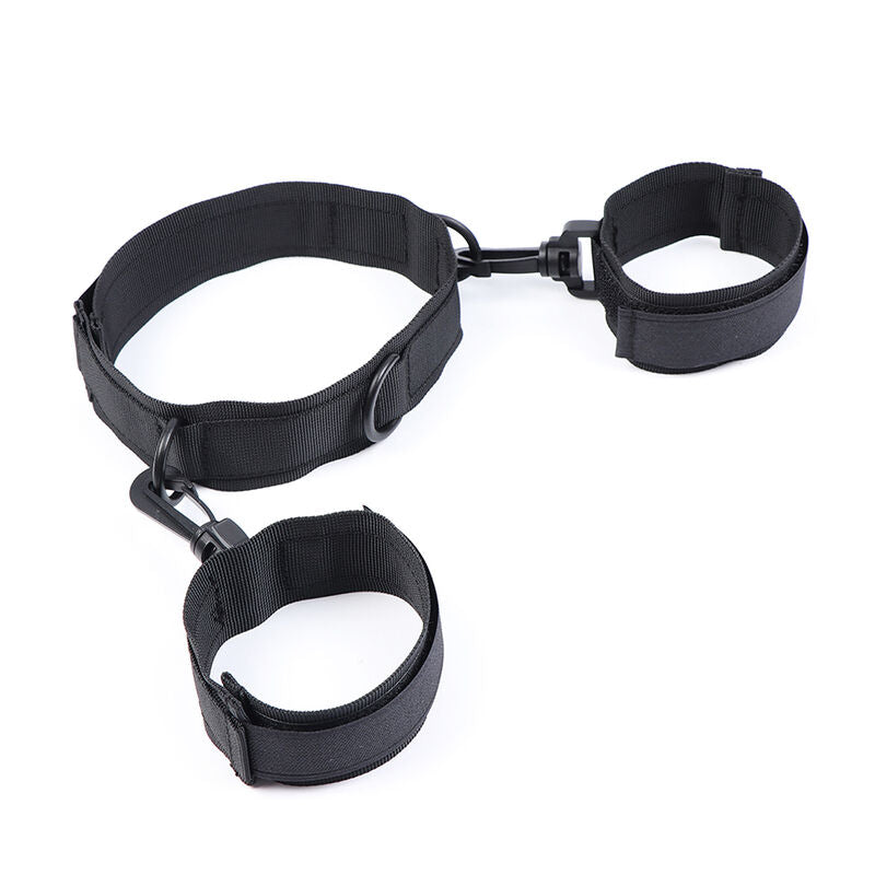 Ohmama Fetish Nylon Handcuffs And Collar