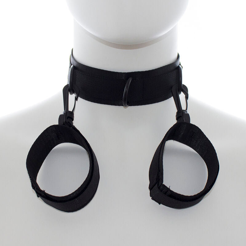 Ohmama Fetish Nylon Handcuffs And Collar