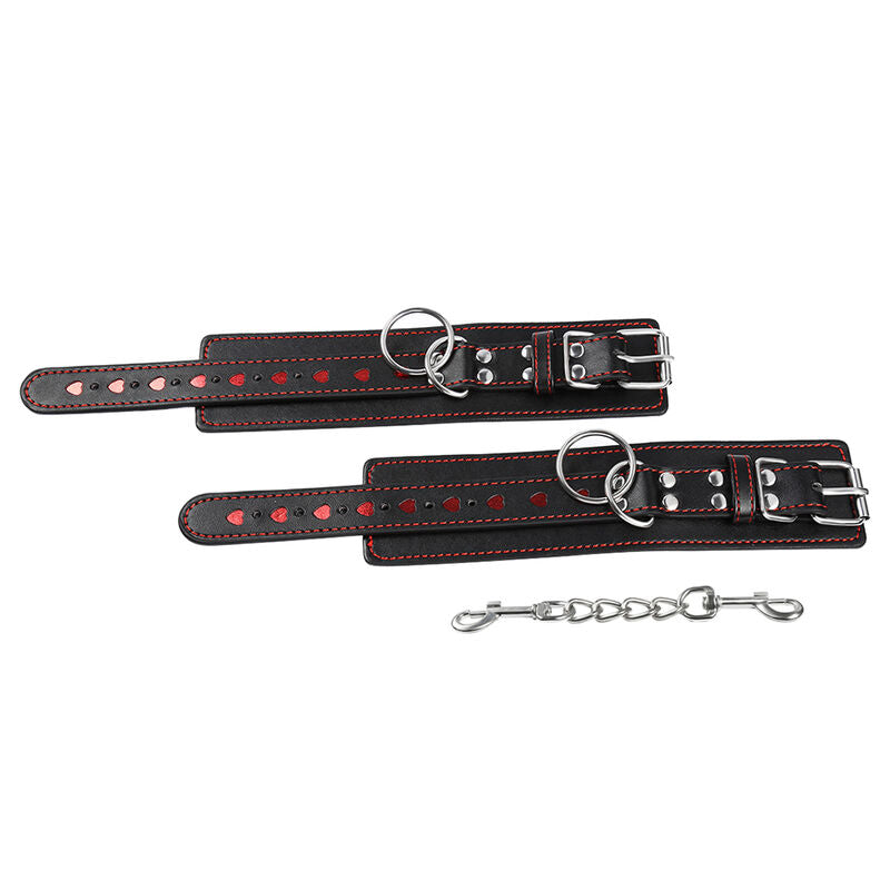 Ohmama Fetish Heart Inlaid Handcuffs