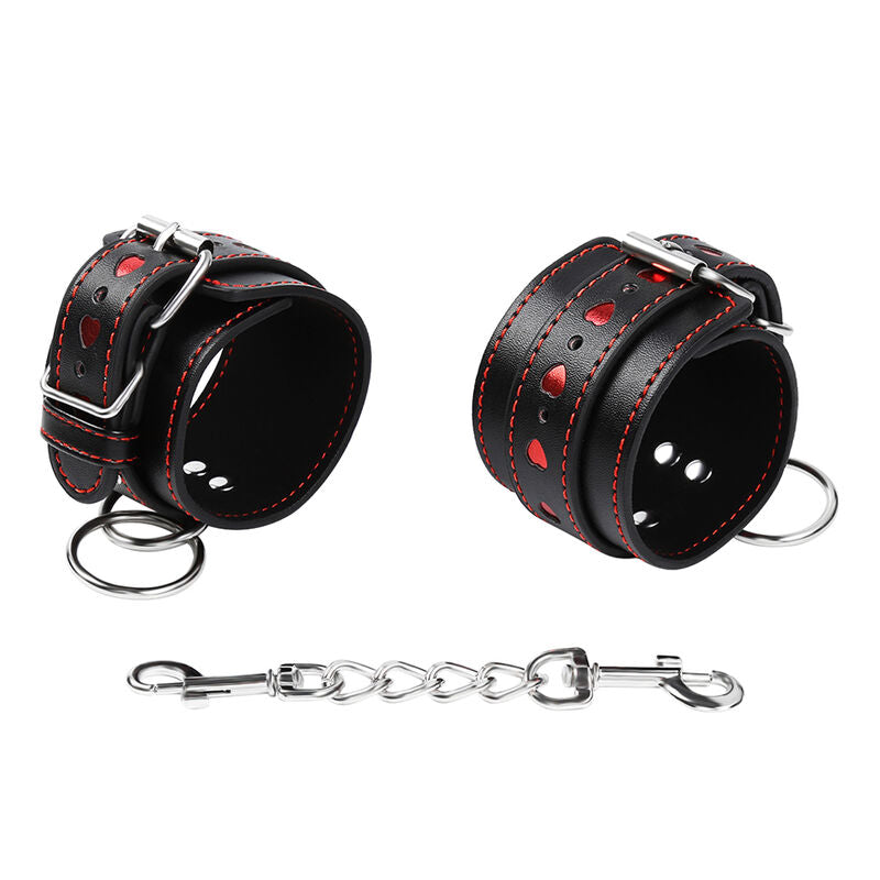 Ohmama Fetish Heart Inlaid Handcuffs