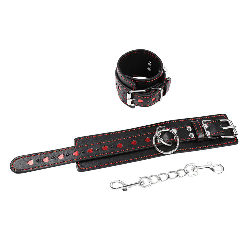 Ohmama Fetish Heart Inlaid Handcuffs