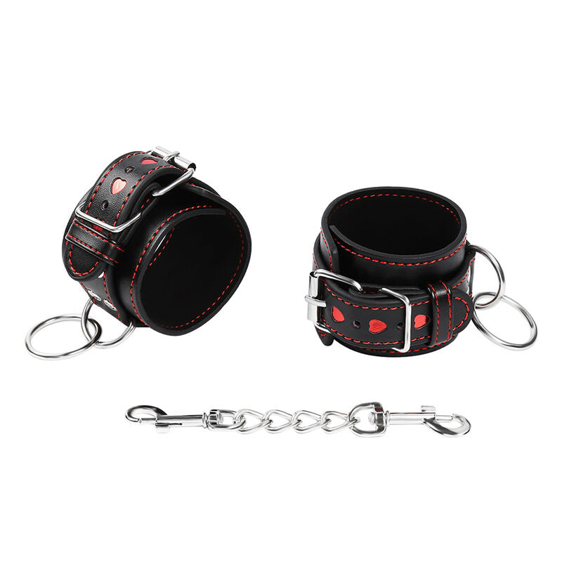 Ohmama Fetish Heart Inlaid Handcuffs