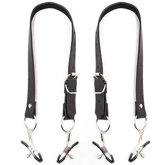 Ohmama Fetish Clitoris Clamps With Leg Straps