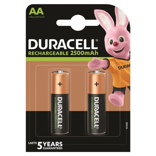 Duracell Rechargeable Battery Hr6 Aa 2500Mah 2 Unit