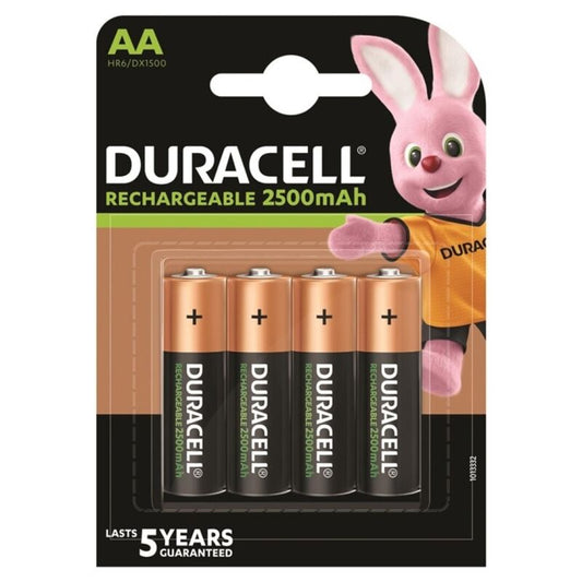 Duracell Rechargeable Battery Hr6 Aa 2500Mah 4 Unit