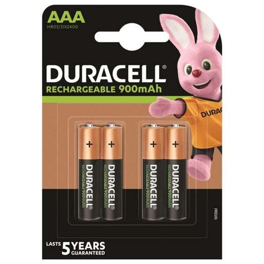Duracell Rechargeable Battery Hr03 Aaa 900Mah 4 Unit