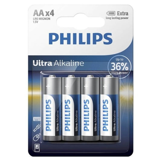 Phillips Philips - Ultra Alkaline Battery Aa Lr6 4 Unit