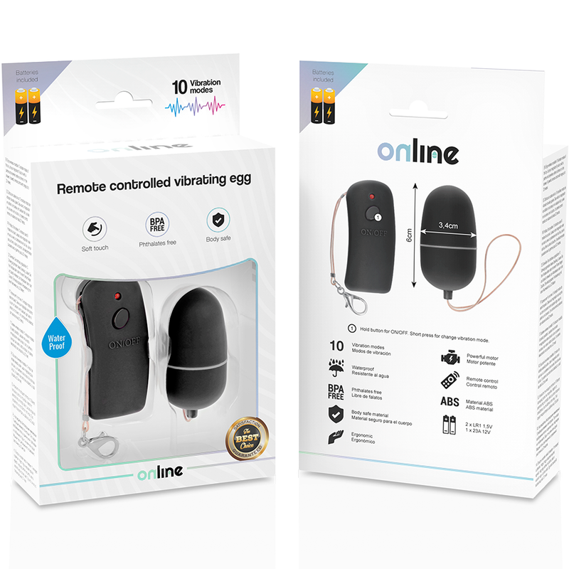 Online Remote Controlled Vibrating Egg Black