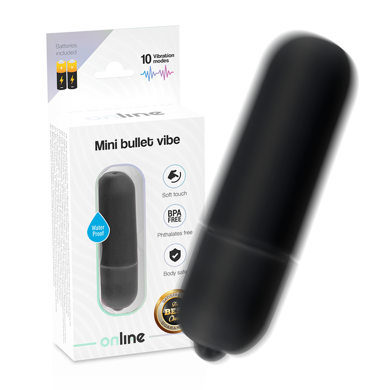 Online Mini Bala Vibradora Negro