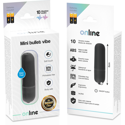 Online Mini Bala Vibradora Negro
