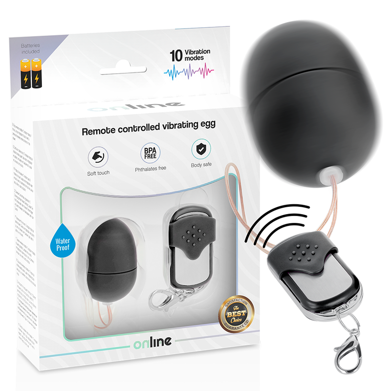 Online Remote Control Vibrating Egg S Black