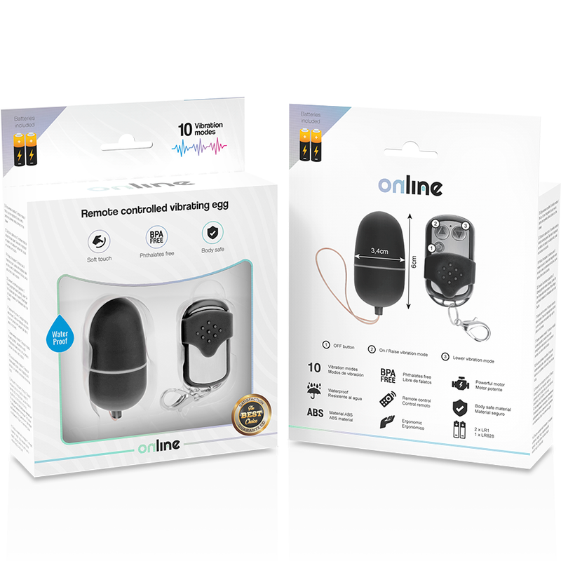 Online Remote Control Vibrating Egg M Black