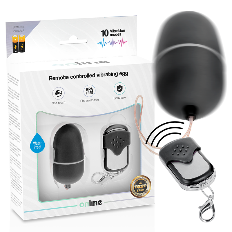 Online Remote Control Vibrating Egg M Black