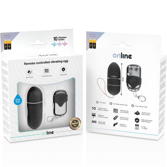 Online Remote Control Vibrating Egg L Black