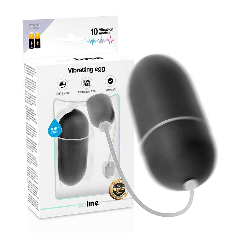 Online Waterproof Vibrating Egg Black