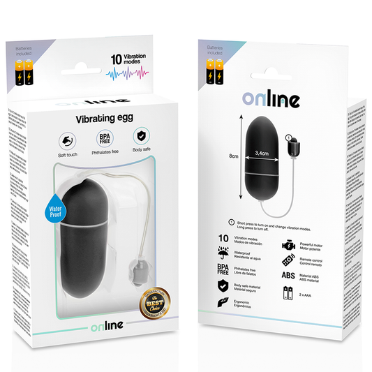Online Waterproof Vibrating Egg Black