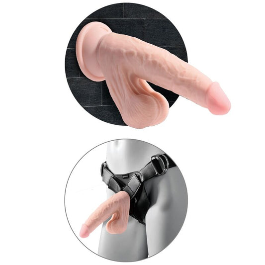 King Cock Plus King Cock - Plus 3D Dildo Swinging Balls 15.2 Cm Light Skin