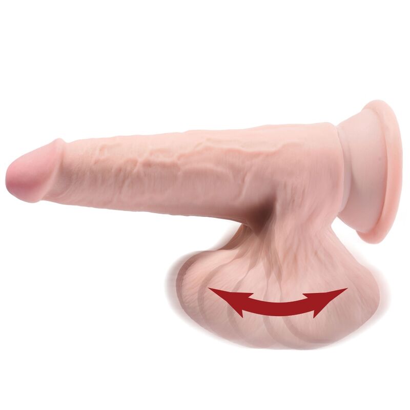King Cock Plus King Cock - Plus 3D Dildo Swinging Balls 12.7 Cm