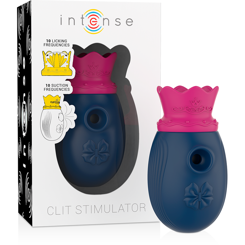 Intense Fun Intense - Clit Stimulator 10 Licking And Suction Frequencies - Blue