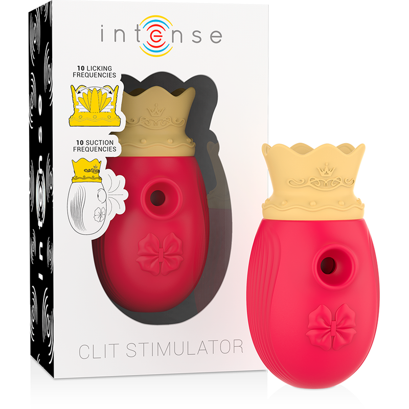 Intense Fun Intense - Clit Stimulator 10 Licking And Suction Frequencies - Red