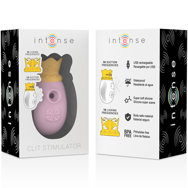 Intense Fun Intense - Clit Stimulator 10 Licking And Suction Frequencies - Pink