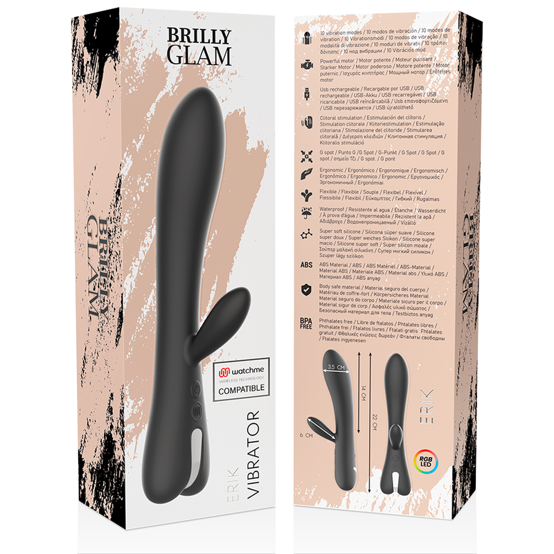 Brilly Glam Erik Vibrator Watchme Wireless Technology Compatible