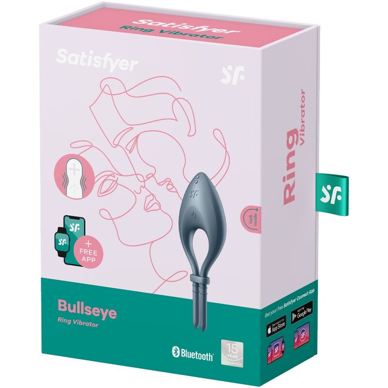 Satisfyer Ring Satisfyer - Bullseye Ring Vibrator App Grey