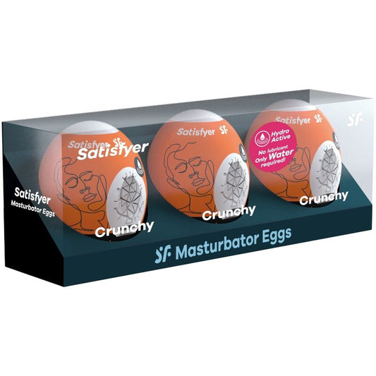 Satisfyer Masturbator Egg 3-pack Naughty, Savage, Crunchy
