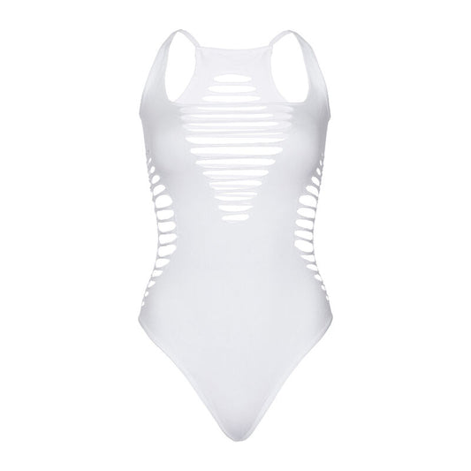 Leg Avenue Teddies Leg Avenue - Body Thong Racerback Black