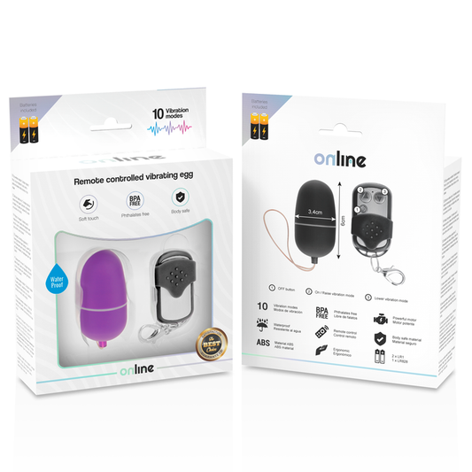 Online Remote Control Vibrating Egg M Purple