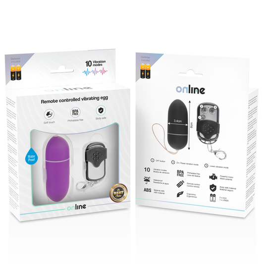Online Remote Control Vibrating Egg L Purple