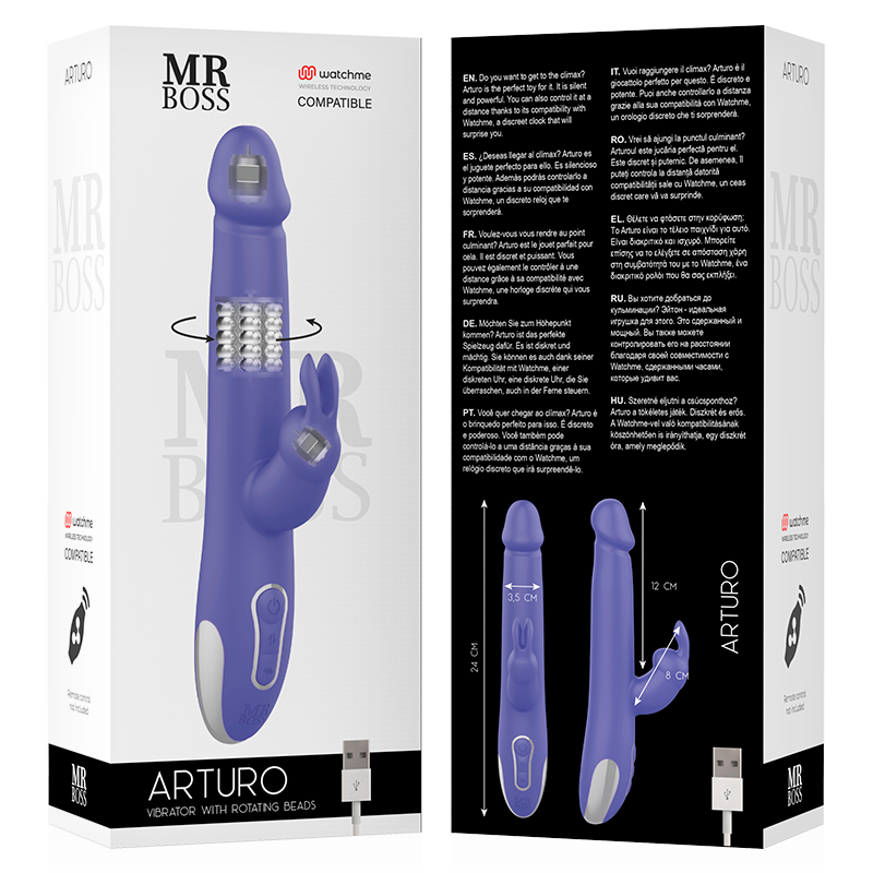 Mr. Boss Mr Boss - Arturo Vibrator & Rotator Compatible With Watchme Wireless Technology