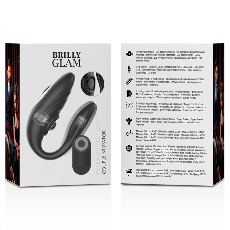 Brilly Glam Couple Pulsing & Vibrating Remote Control