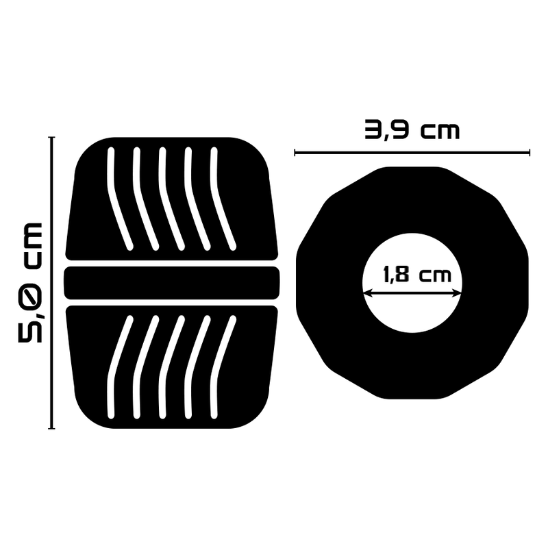 Powering Super Flexible And Resistant Penis Ring 5 Cm Pr11 Black