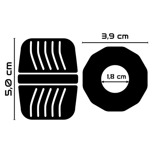 Powering Super Flexible And Resistant Penis Ring 5 Cm Pr11 Black