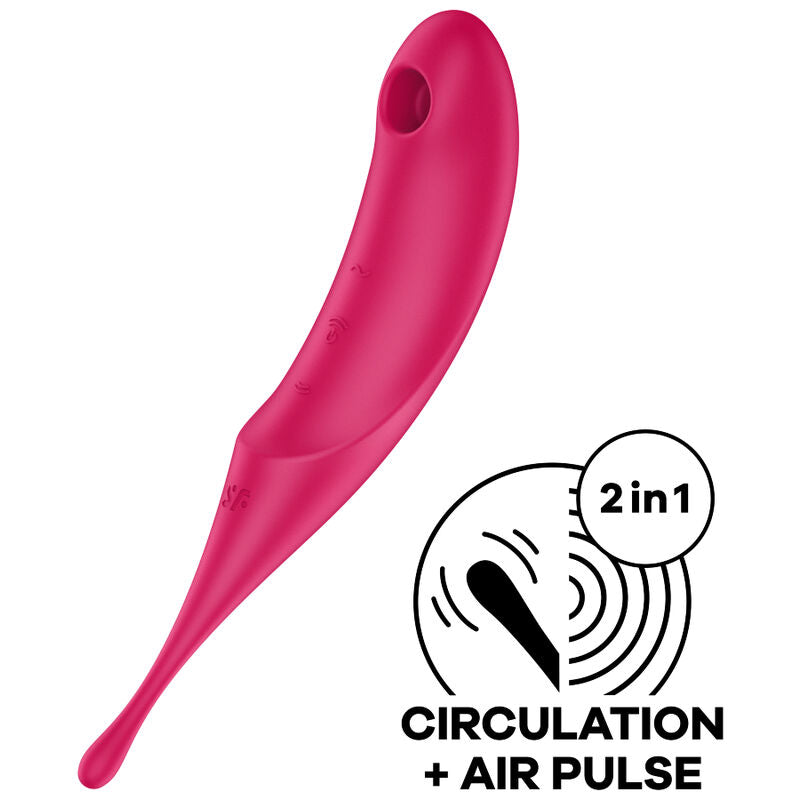 Satisfyer Air Pulse Satisfyer Twirling Pro Estimulador Y Vibrador - Rojo