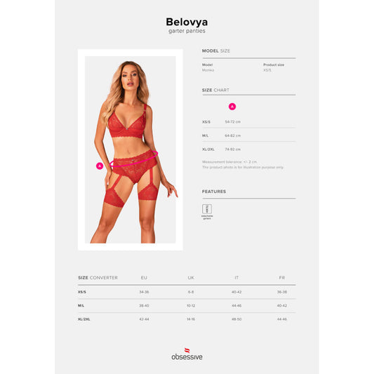 Obsessive Garter & Stockings Obsessive - Belovya Garter Panties Xs/S