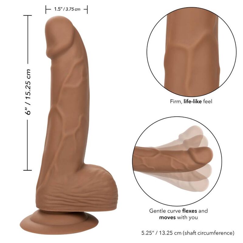 Calexotics Silicone Studs 15.24 Cm Brown