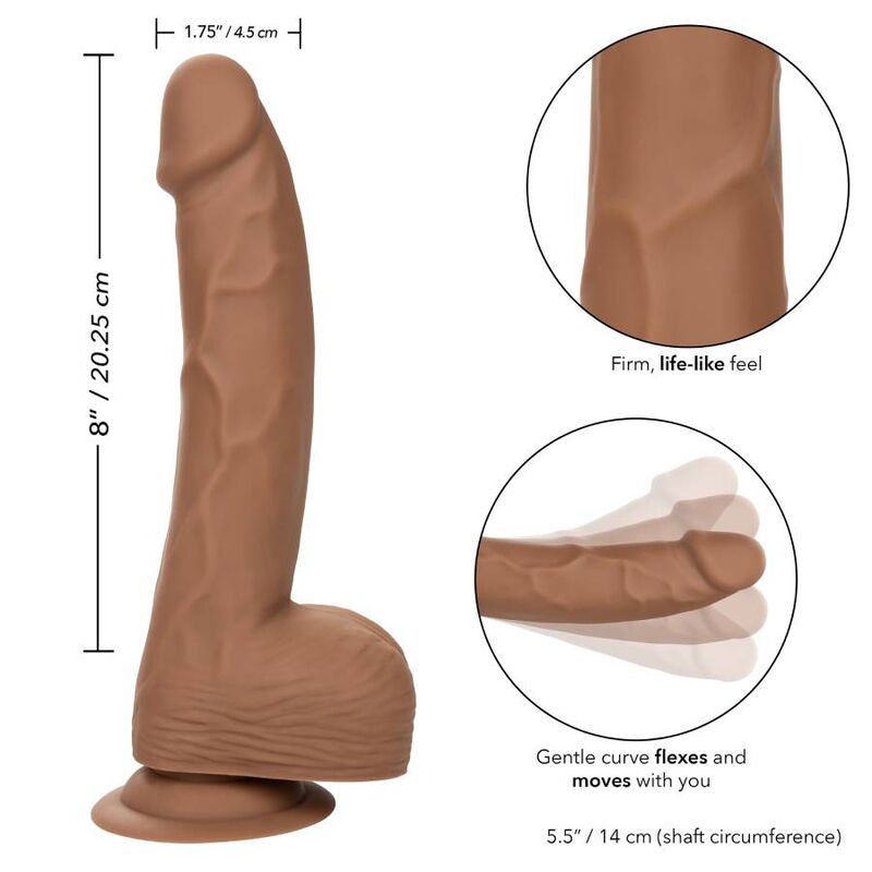 Calexotics Silicone Studs 20.32 Cm Brown