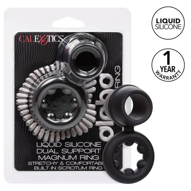 Calexotics Alpha Dual Magnum Ring Black