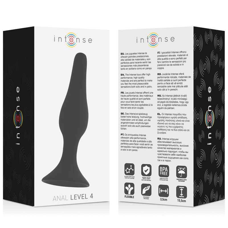 Intense Anal Toys Intense - Anal Level 4 15.5Cm Black