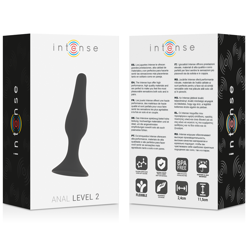 Intense Anal Toys Intense - Anal Level 2 11.5Cm Black