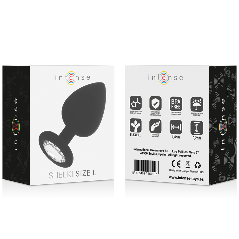 Intense Anal Toys Intense - Shelki L Anal Plug Black