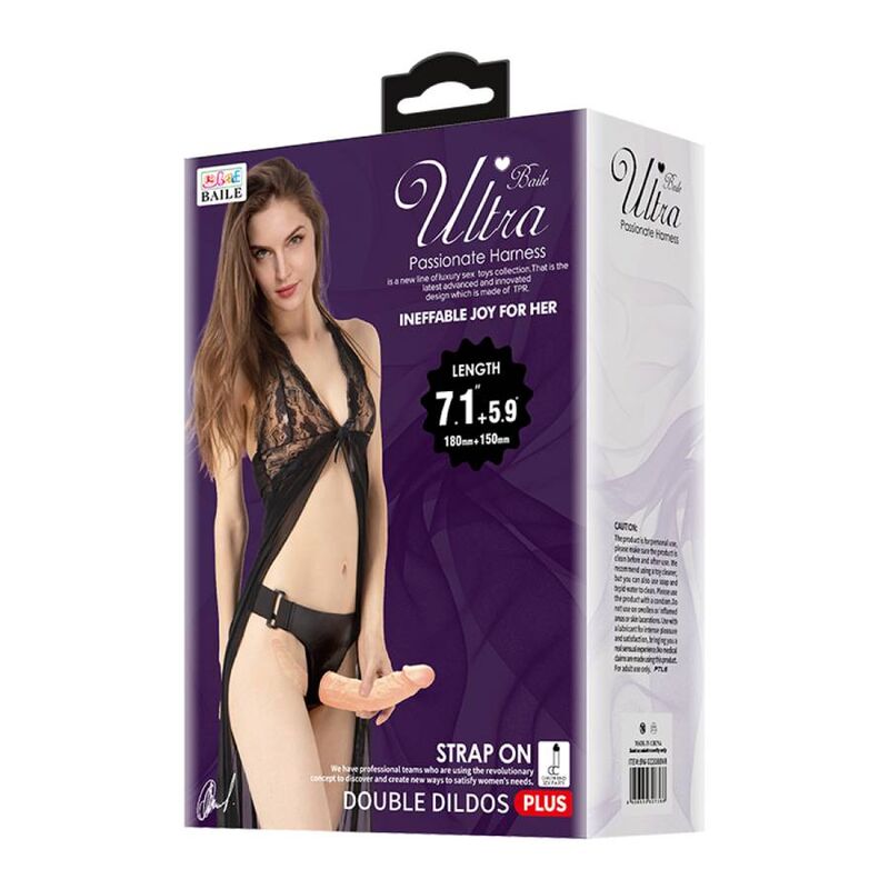 Baile Harness Collection Baile - Ultra Passionate Double Dildos With Harness