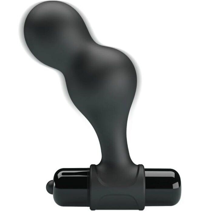 Mr Play Black Silicone Vibrator Anal Plug