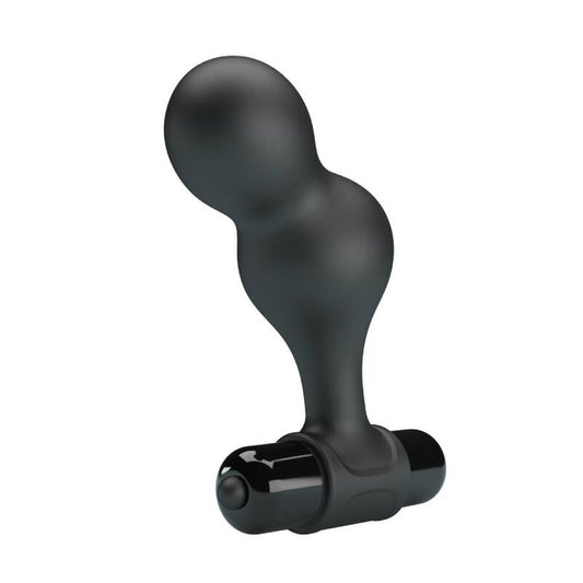 Mr Play Black Silicone Vibrator Anal Plug