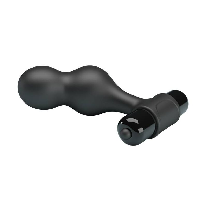 Mr Play Black Silicone Vibrator Anal Plug