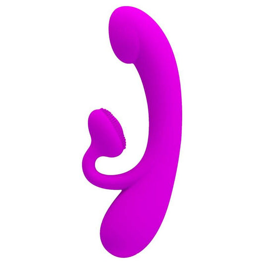 Pretty Love Sincere Vibrator And Clitoris Sucker Purple Silicone